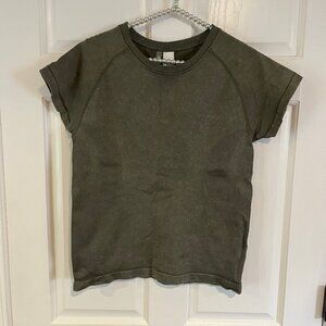 MTA Sport Ladies Green Crew Neck Short Sleeve Activewear Top Plus Size 1X